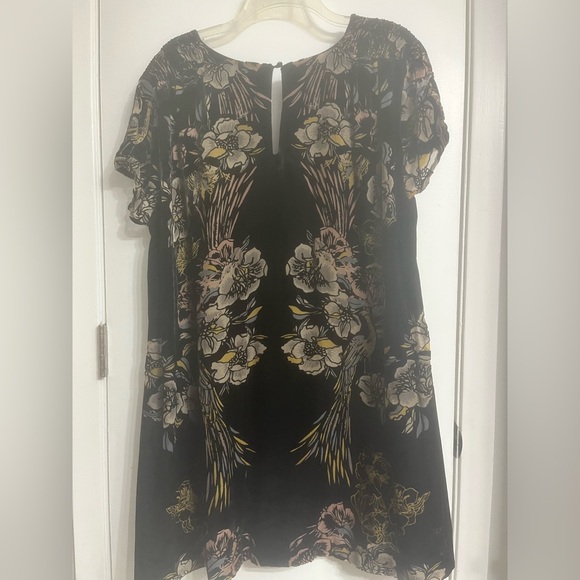 Free People Actin' Single black burnout velvet mini dress - Picture 3 of 7